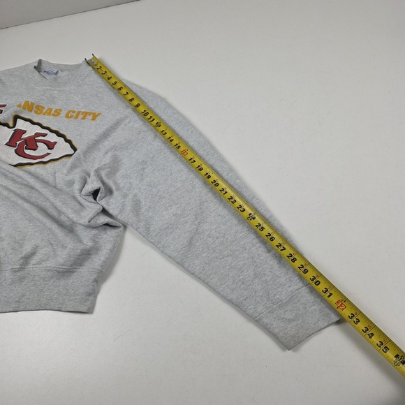 Vintage Kansas City Chiefs Sweatshirt Mens XL Gray NFL Football Made USA 90s - Picture 10 of 13